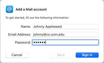 Apple Mail Add Account