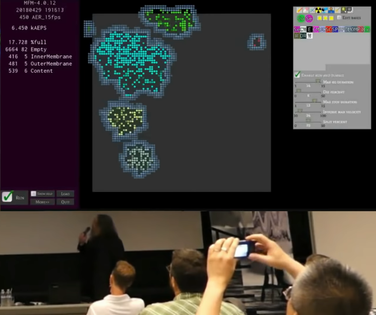 Screen grab from Open-Ended Evolution talk