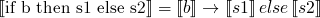 $\llbracket \text{if b then s1 else s2} \rrbracket = \llbracket b
  \rrbracket \rightarrow \llbracket s1 \rrbracket \, else \,
  \llbracket s2 \rrbracket$