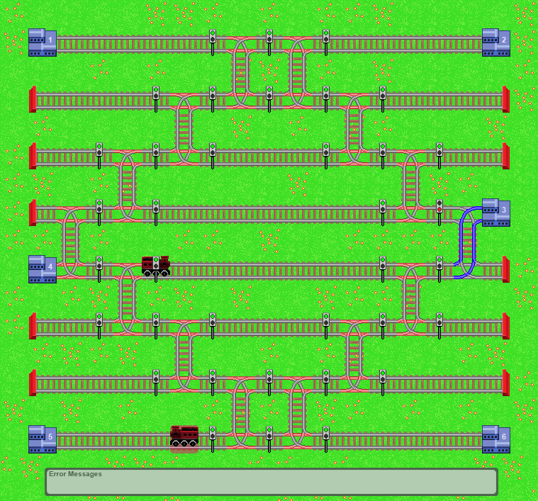 A smart-rail train simulation.